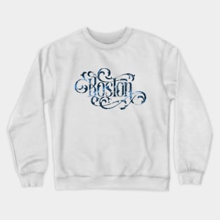 Boston Lettering Crewneck Sweatshirt